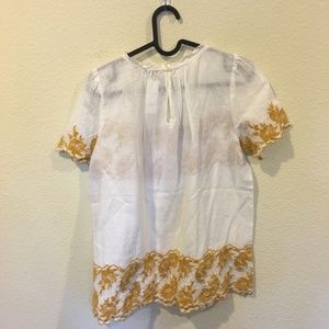 LOFT Tops - NWT LOFT floral embroidered short sleeve blouse LOFT Tops - NWT LOFT floral embroidered short sleeve blouse